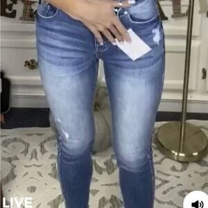 KanCan Distressed Blue Skinny Jeans